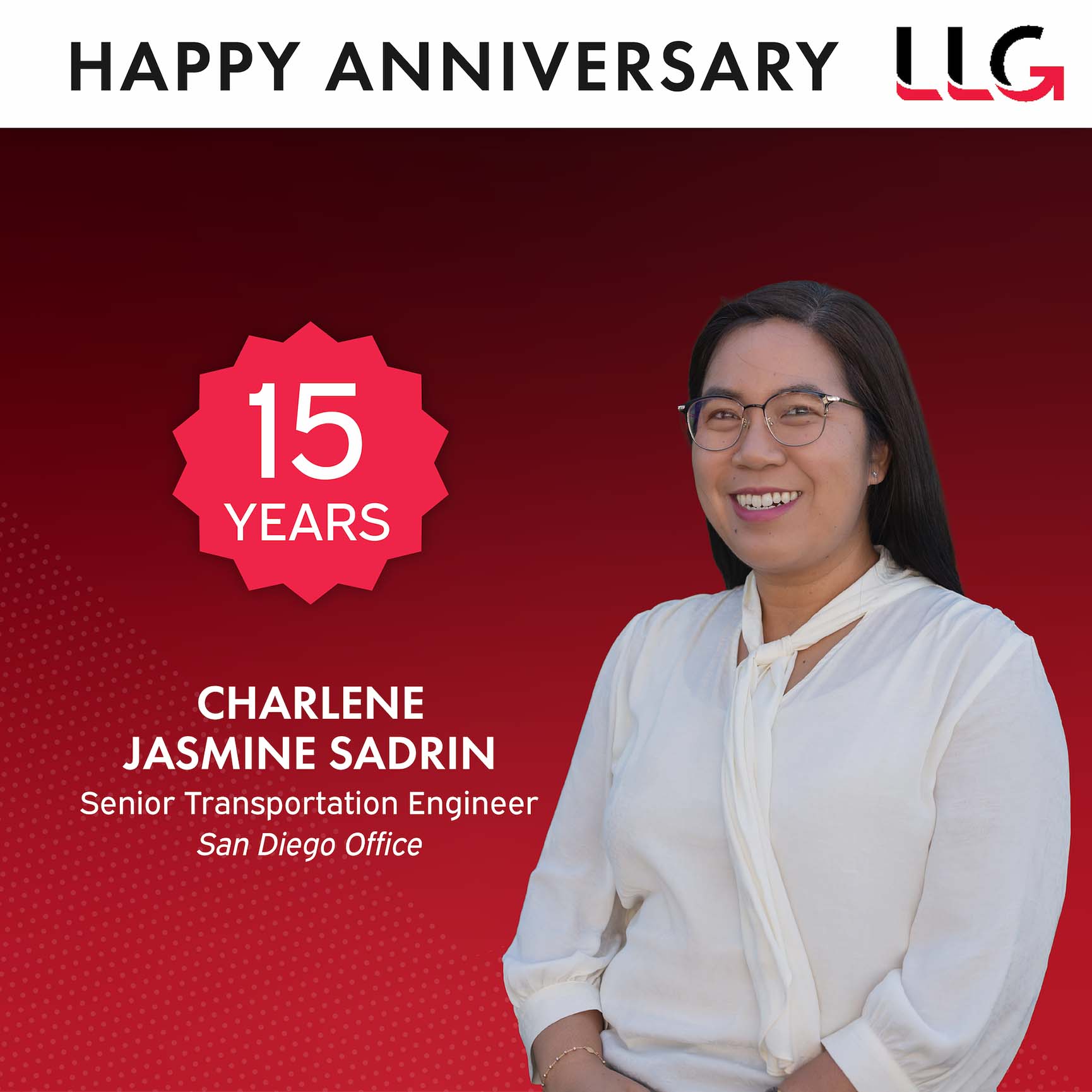 Charlene Jasmine Sadrin – 15 Year Anniversary