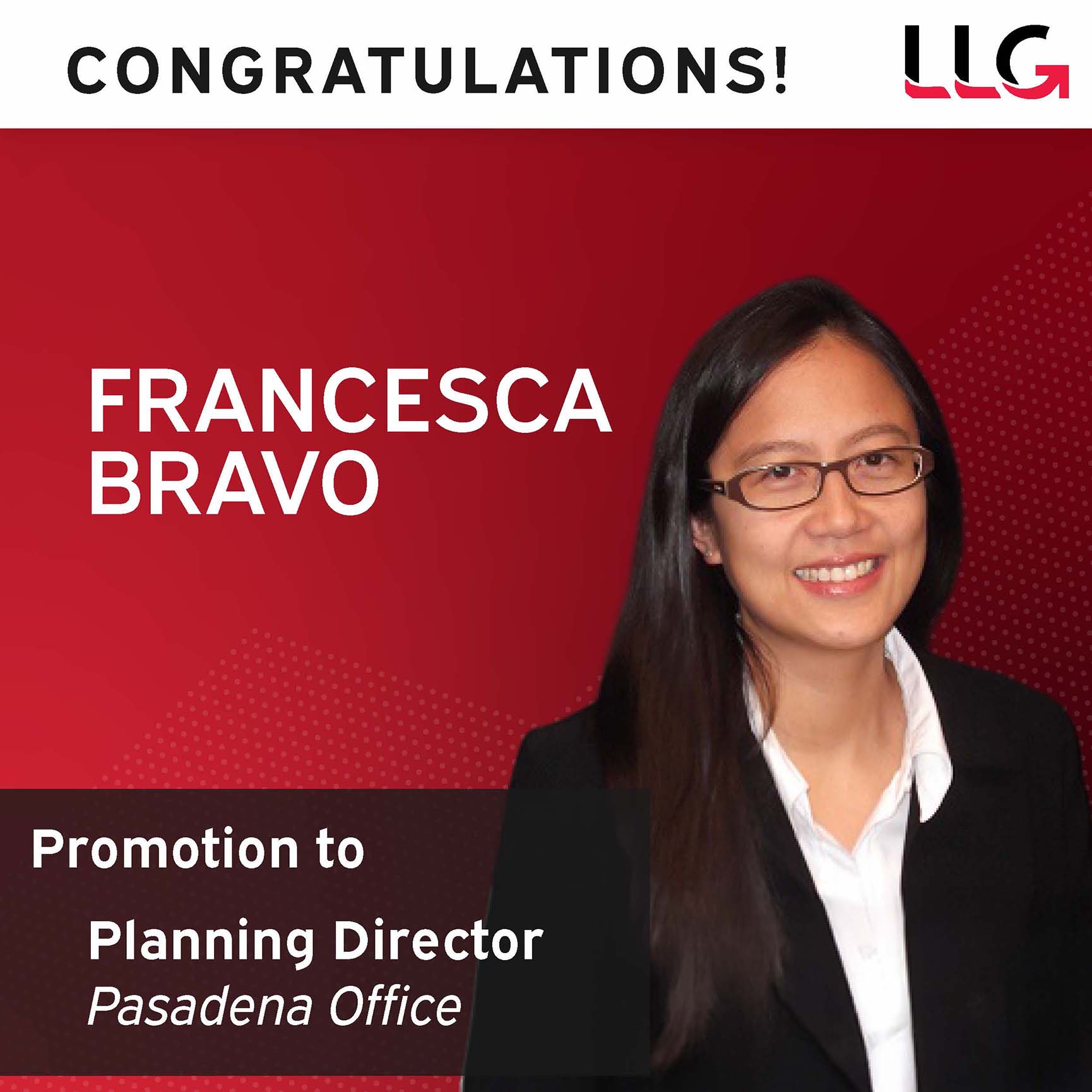 Francesca Bravo – Promotion to Planning Director