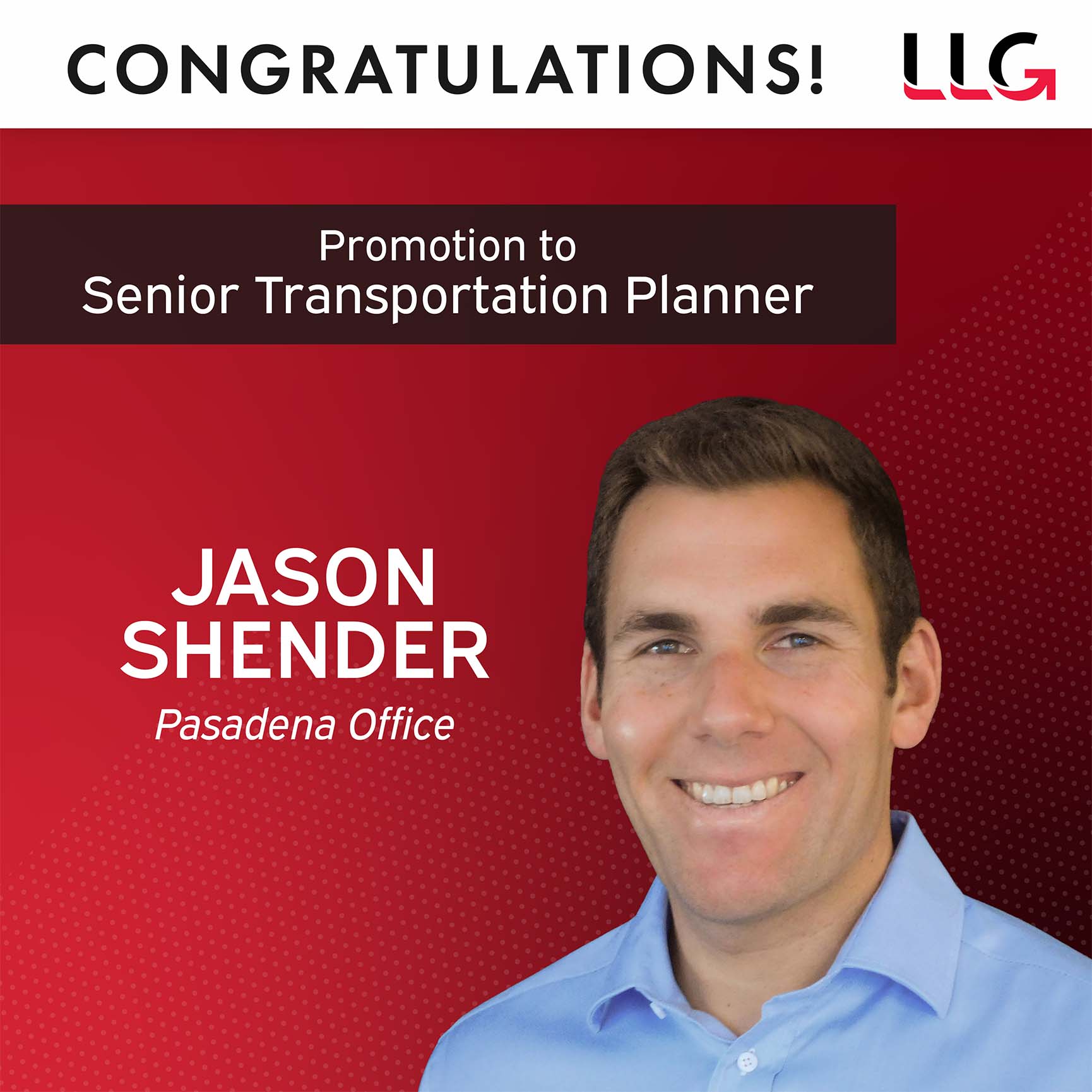 Jason Shender - Promotion to Senior Transportation Planner